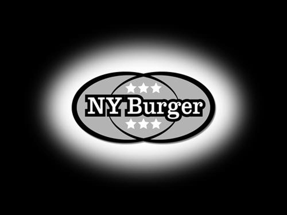 英語の話せるハンバーガーショップ「 NY Burger」のロゴ