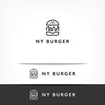 オーキ・ミワ (duckblue)さんの英語の話せるハンバーガーショップ「 NY Burger」のロゴへの提案