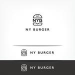 オーキ・ミワ (duckblue)さんの英語の話せるハンバーガーショップ「 NY Burger」のロゴへの提案
