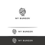 オーキ・ミワ (duckblue)さんの英語の話せるハンバーガーショップ「 NY Burger」のロゴへの提案