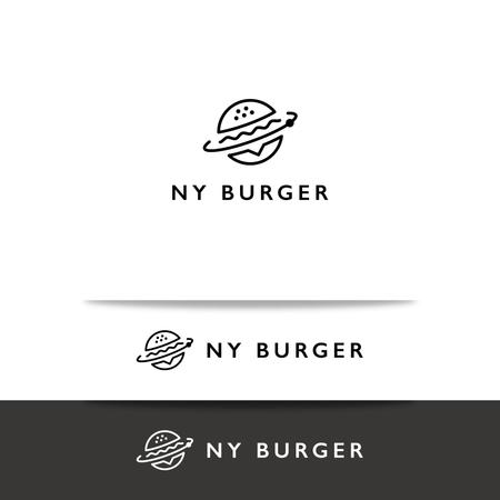 オーキ・ミワ (duckblue)さんの英語の話せるハンバーガーショップ「 NY Burger」のロゴへの提案