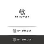 オーキ・ミワ (duckblue)さんの英語の話せるハンバーガーショップ「 NY Burger」のロゴへの提案