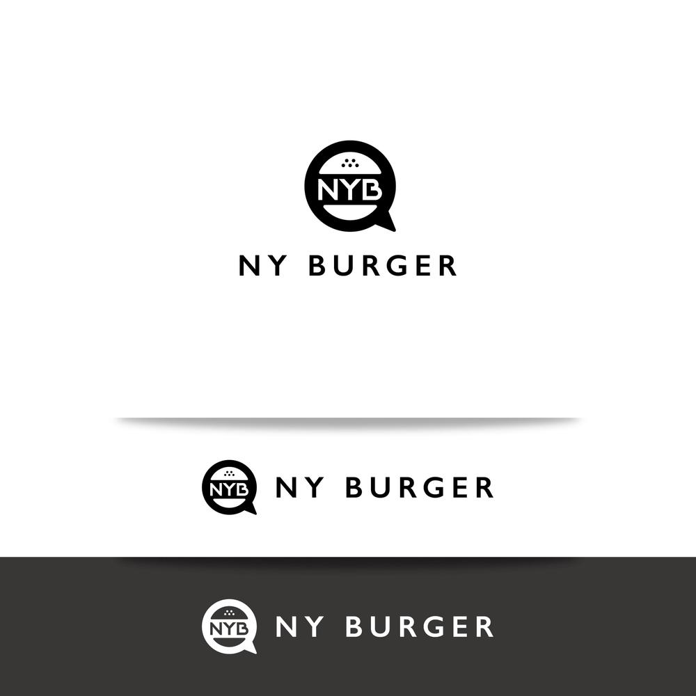 英語の話せるハンバーガーショップ「 NY Burger」のロゴ