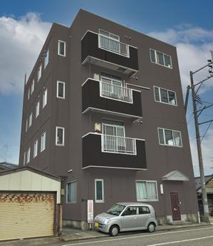 speedster (speedster)さんの4階建てマンション「Mビル」の外壁塗装デザインへの提案