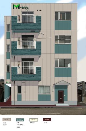 ki-mi  (ki2116)さんの4階建てマンション「Mビル」の外壁塗装デザインへの提案