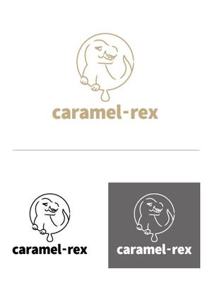 KOYOMI DESIGN (sh1k10ri0ri11111111)さんのキャラメル専門店「caramel-rex（キャラメル レックス）」のロゴへの提案