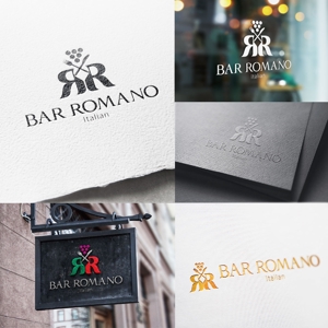 sazuki (sazuki)さんの麻布十番のイタリアンバル「BAR ROMANO」のロゴ＆マークへの提案