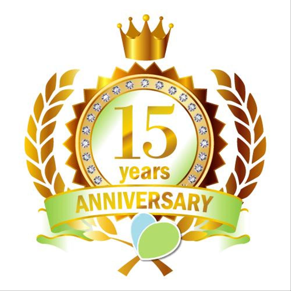 会社創立15周年の「15th」の記念マーク