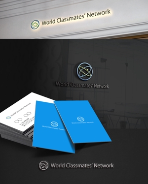 D.R DESIGN (Nakamura__)さんの子供向け英語オンラインサービス提供「World Classmates’ Network」のロゴへの提案