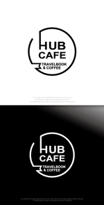 魔法スタジオ (mahou-phot)さんのブックカフェ『TRAVELBOOK　＆　COFFEE　　HUB　CAFE』のロゴへの提案