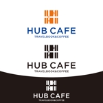 kcd001 (kcd001)さんのブックカフェ『TRAVELBOOK　＆　COFFEE　　HUB　CAFE』のロゴへの提案