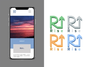 岩崎⚠️現在受注停止中 (webseisaku_html_css_php)さんの不動産企業「Rise」のロゴへの提案