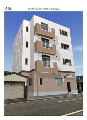 フェアリーテール (fairlytale)さんの4階建てマンション「Mビル」の外壁塗装デザインへの提案