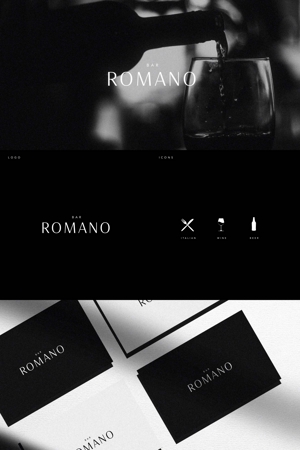 Ghost Design (ghost-design)さんの麻布十番のイタリアンバル「BAR ROMANO」のロゴ＆マークへの提案
