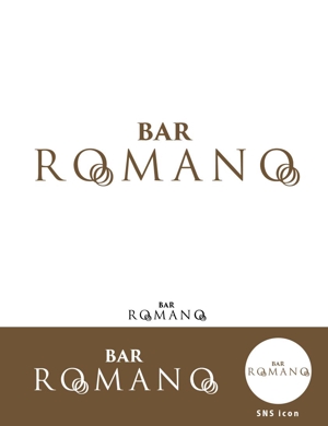 99R+design. (lapislazuli_99)さんの麻布十番のイタリアンバル「BAR ROMANO」のロゴ＆マークへの提案