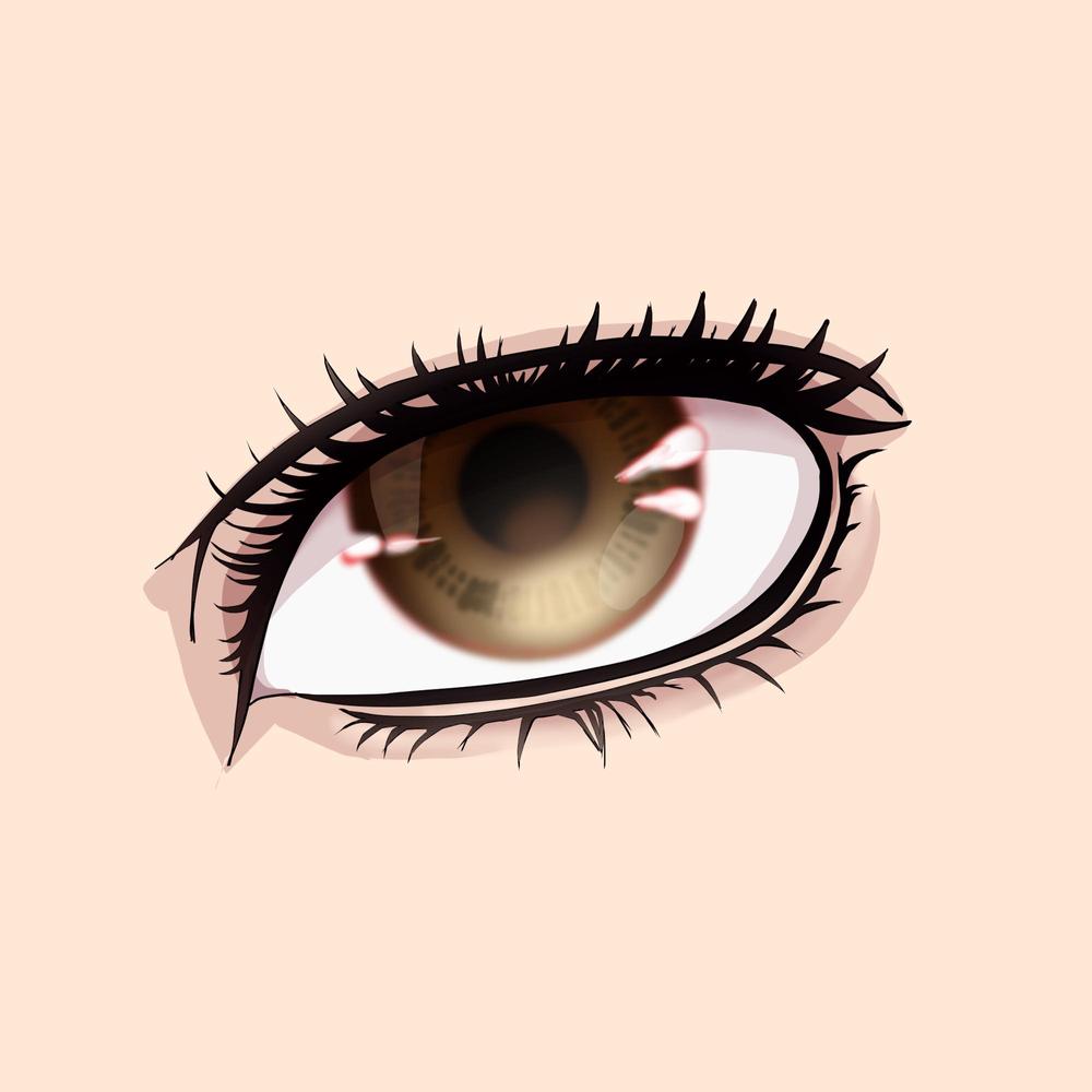 女性の瞳のイラスト