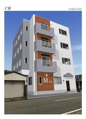 フェアリーテール (fairlytale)さんの4階建てマンション「Mビル」の外壁塗装デザインへの提案