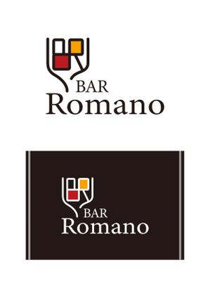 CROSS [birthdeath] (birthdeath)さんの麻布十番のイタリアンバル「BAR ROMANO」のロゴ＆マークへの提案