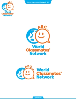 queuecat (queuecat)さんの子供向け英語オンラインサービス提供「World Classmates’ Network」のロゴへの提案
