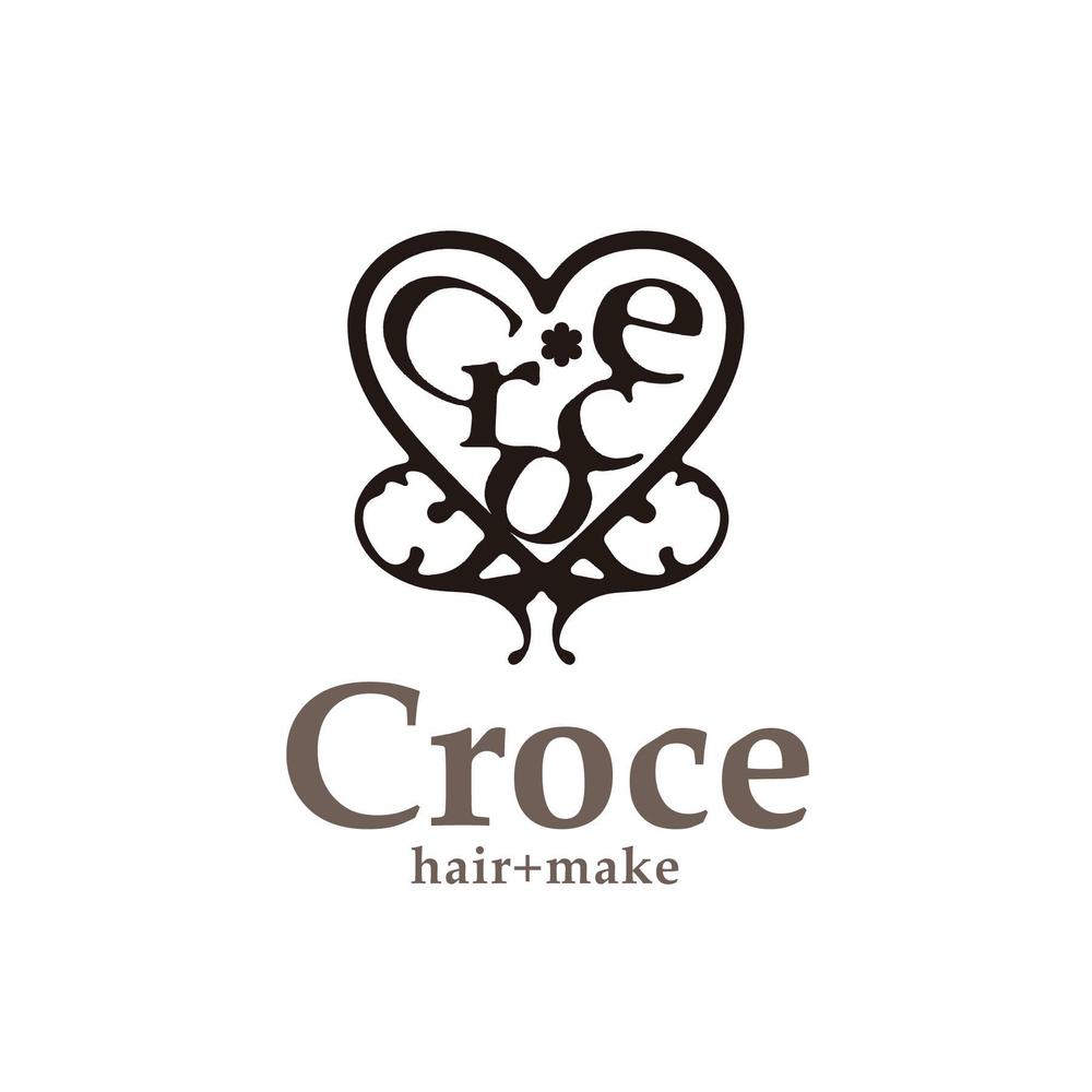 美容室「hair+make Croce」のロゴ作成