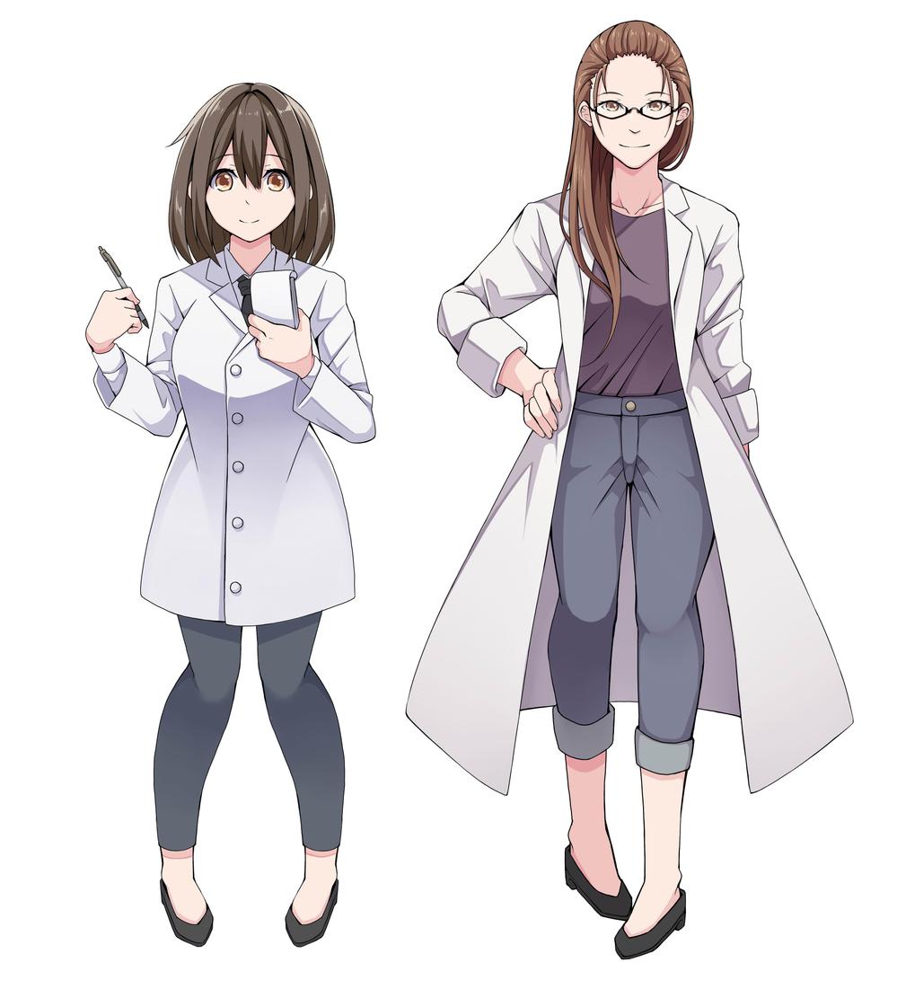 情報メディアサイトの「博士風」キャラクターデザイン