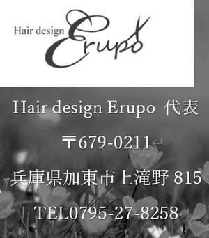 さんのメンズ専門サロン「Hair design Erupo」の名刺デザイン制作への提案