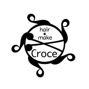 yamahiro (yamahiro)さんの美容室「hair+make Croce」のロゴ作成への提案