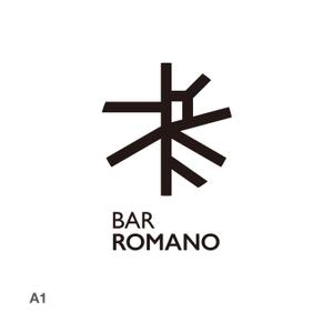 思案グラフィクス (ShianGraphics)さんの麻布十番のイタリアンバル「BAR ROMANO」のロゴ＆マークへの提案