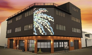sumiyochi (sumiyochi)さんの4階建てビルの一部壁面を大きく使ったアートデザインへの提案