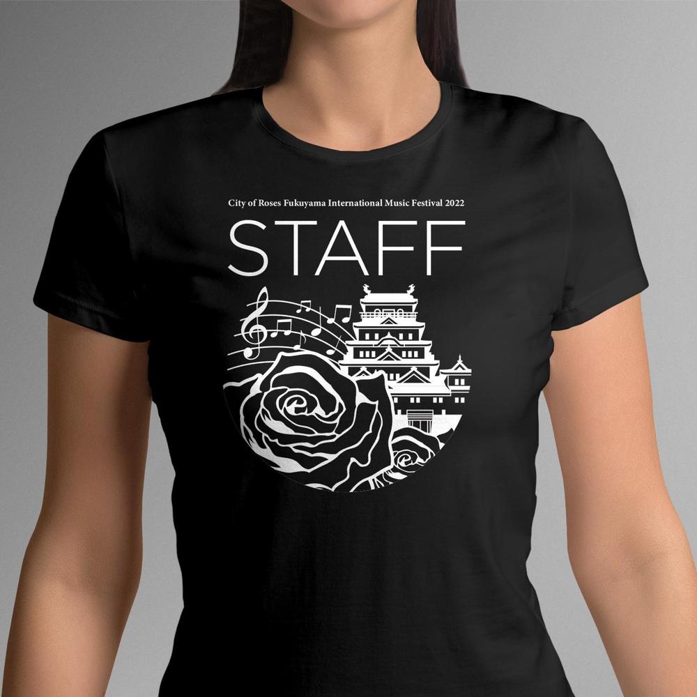 ばらのまち福山国際音楽祭2022のボランティア用Tシャツデザイン