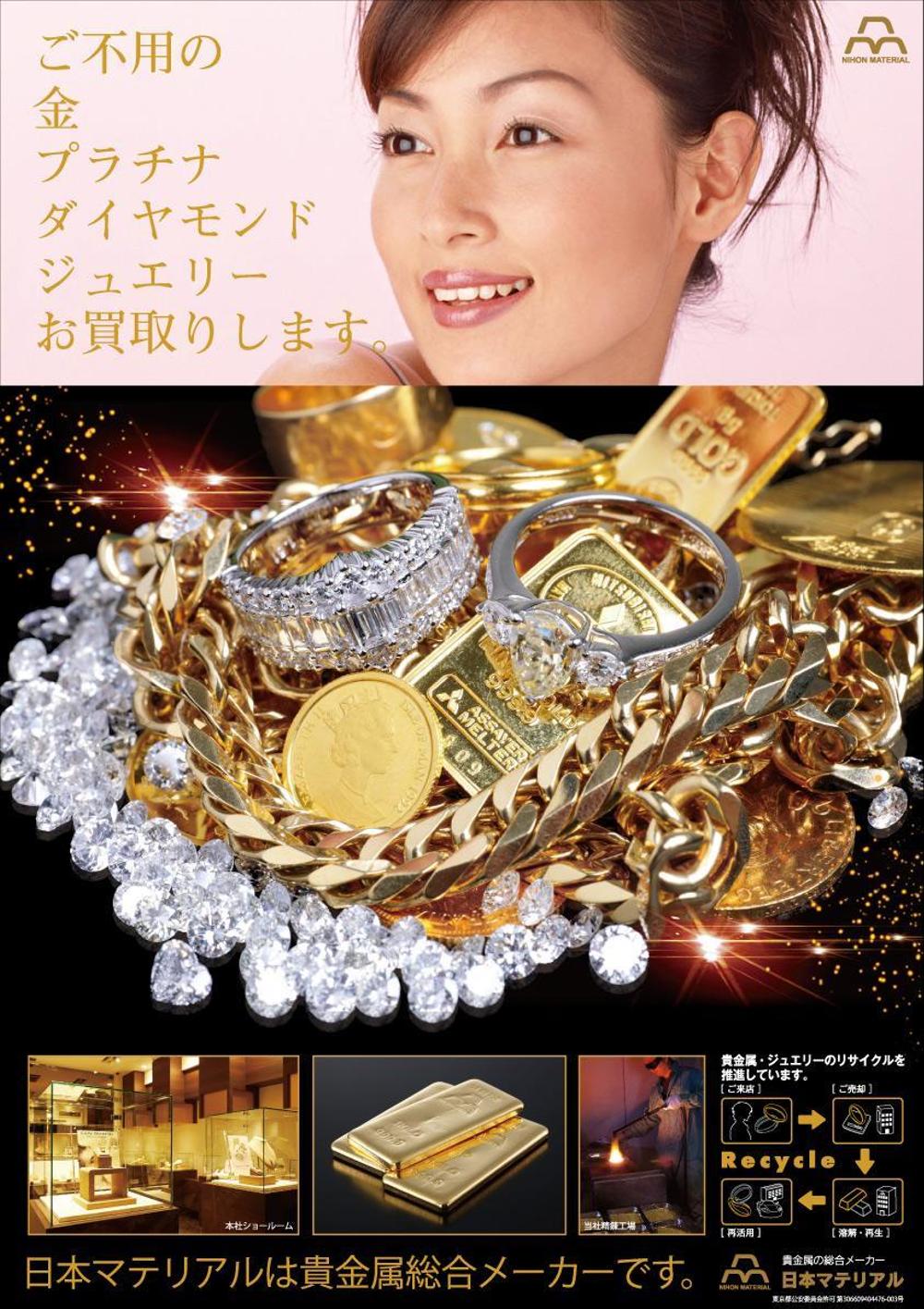 貴金属総合メーカーのポスターとチラシ作成