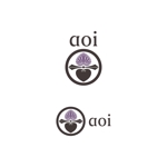 かめだまほ (kame_maho)さんの栃木県材の大谷石を使った植物用の鉢のブランド「aoi」のロゴ（商標登録予定なし）への提案