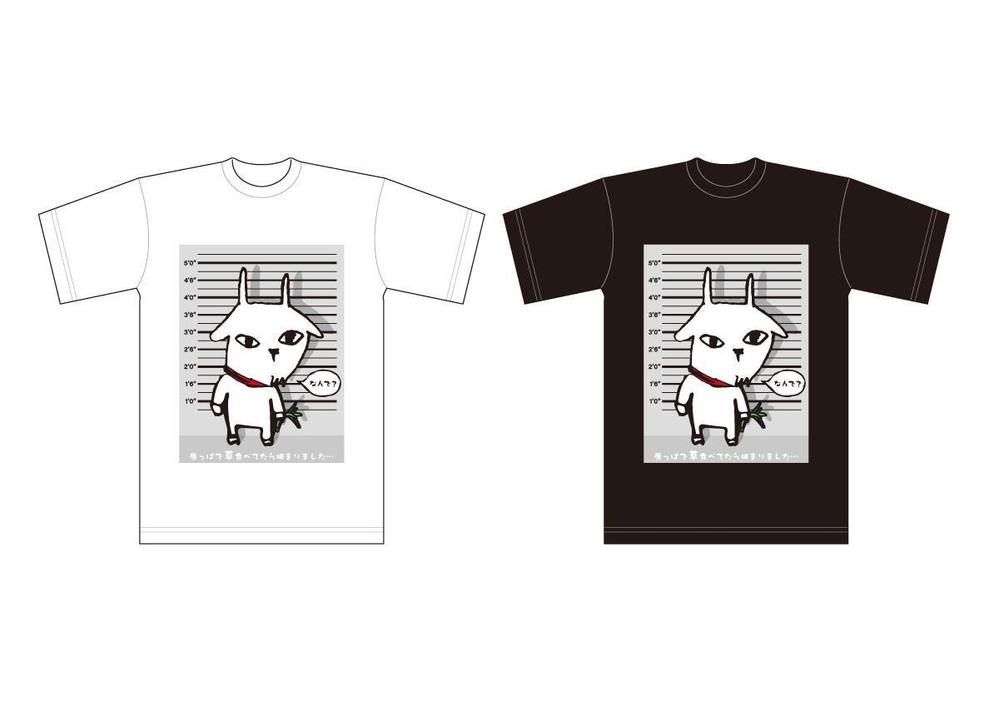 パティスリーレドシェーブルのキャラクター、ヤギイボンヌのTシャツデザイン