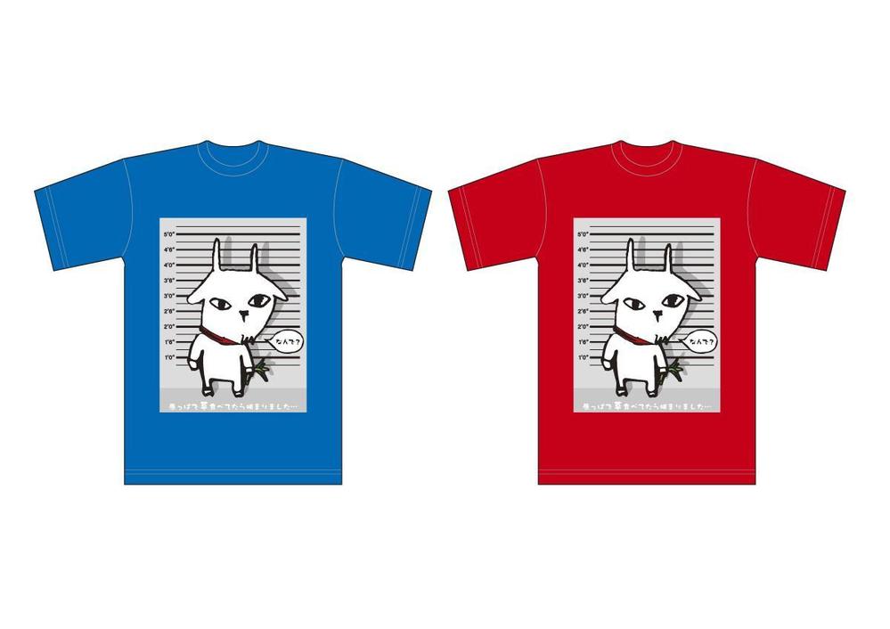パティスリーレドシェーブルのキャラクター、ヤギイボンヌのTシャツデザイン