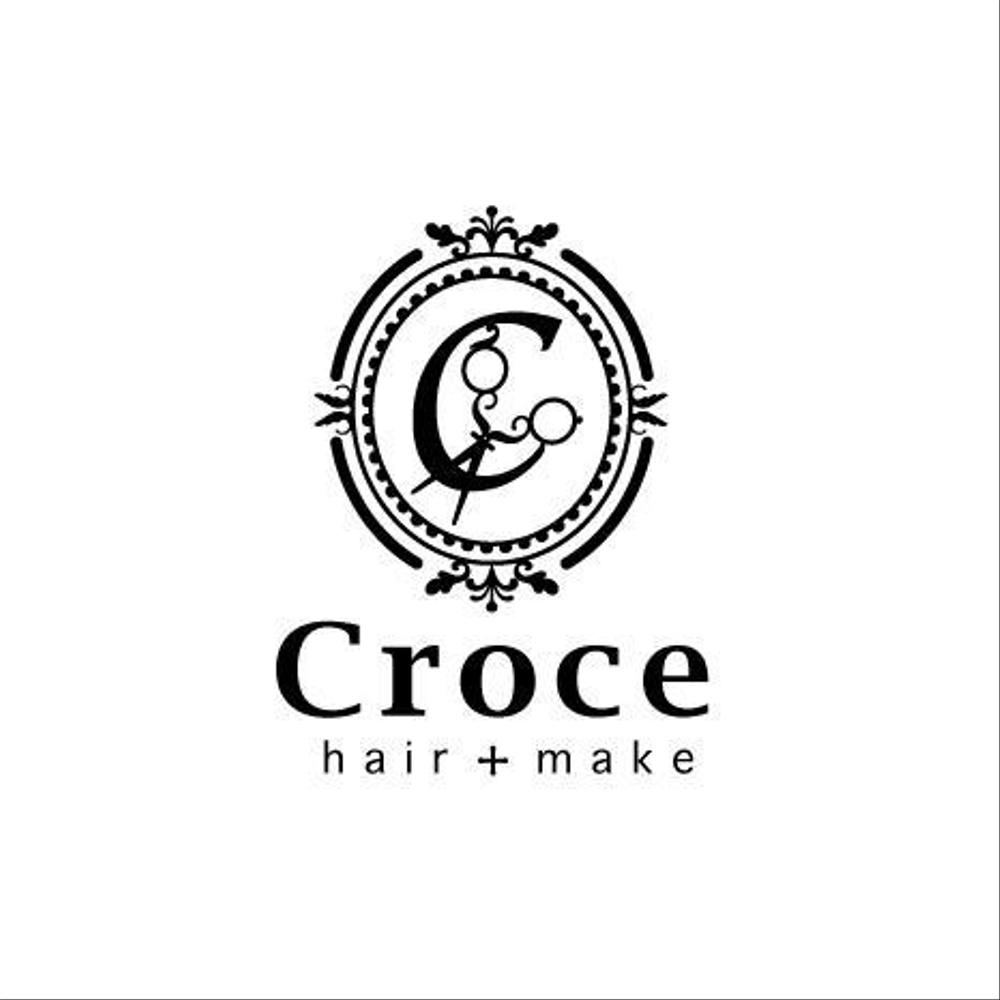 美容室「hair+make Croce」のロゴ作成