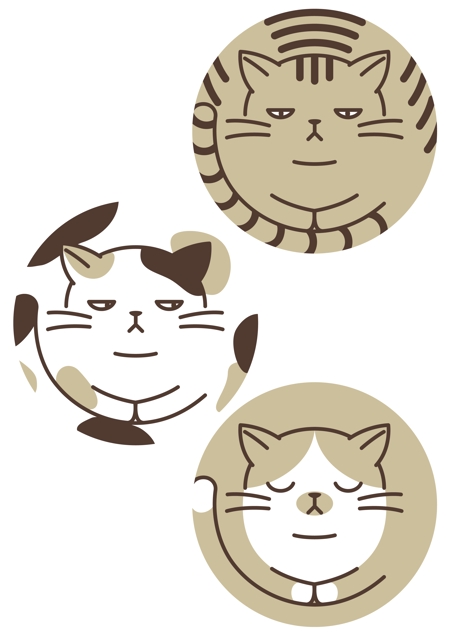 くま (bear0505)さんの丸まっている猫のイラスト3種類 募集への提案