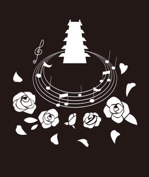 いぜむ (ithem3)さんのばらのまち福山国際音楽祭2022のボランティア用Tシャツデザインへの提案