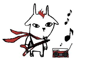 huutyann (huutyann)さんのパティスリーレドシェーブルのキャラクター、ヤギイボンヌのTシャツデザインへの提案