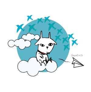 huutyann (huutyann)さんのパティスリーレドシェーブルのキャラクター、ヤギイボンヌのTシャツデザインへの提案