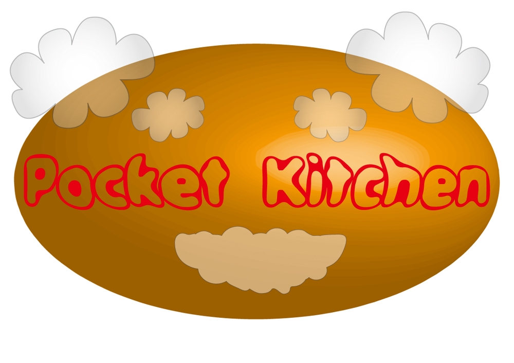 「Pocket Kitchen」のロゴ作成