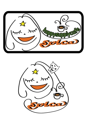 うさこ (usako)さんのカフェのロゴマーク作成依頼への提案