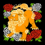 AZUMI (kerokerokaeru176)さんのスカジャン用　刺繍イラスト（牡丹に唐獅子）への提案