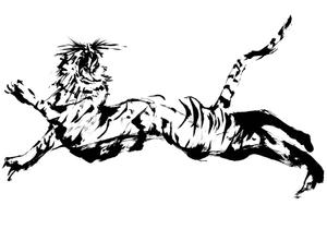 グラフィクデザイナー兼イラストレーター ()さんの水墨画風で鼠、牛、虎を描いていただきたいですへの提案