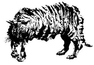 グラフィクデザイナー兼イラストレーター ()さんの水墨画風で鼠、牛、虎を描いていただきたいですへの提案