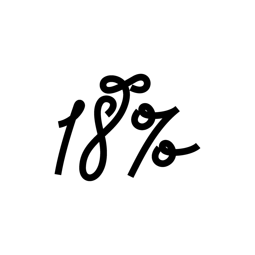 アパレルブランド「18％」のロゴ