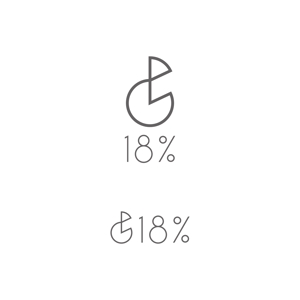 power_dive (power_dive)さんのアパレルブランド「18％」のロゴへの提案