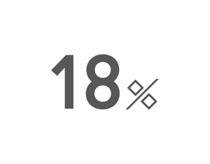 tora (tora_09)さんのアパレルブランド「18％」のロゴへの提案