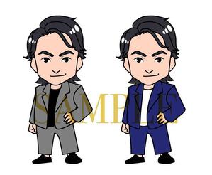 貝茶 (15shin)さんの事業や投資をする社長のLINEスタンプのキャラクター制作への提案