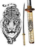 AZUMI (kerokerokaeru176)さんの水墨画風で鼠、牛、虎を描いていただきたいですへの提案