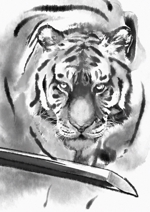 picture makers (610369ca26967)さんの水墨画風で鼠、牛、虎を描いていただきたいですへの提案
